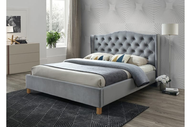 Sängynrunko Lenado 180x200 cm, Harmaa