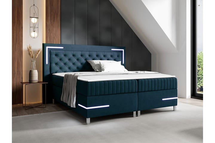 Sängynrunko Lillsel 160x200 cm - Sininen - Sänkykehikot & sängynrungot