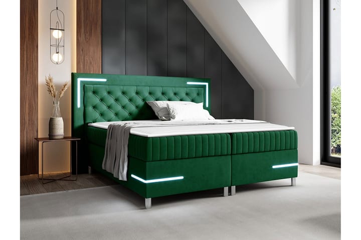 Sängynrunko Lillsel 160x200 cm - Tummanvihreä - Sänkykehikot & sängynrungot