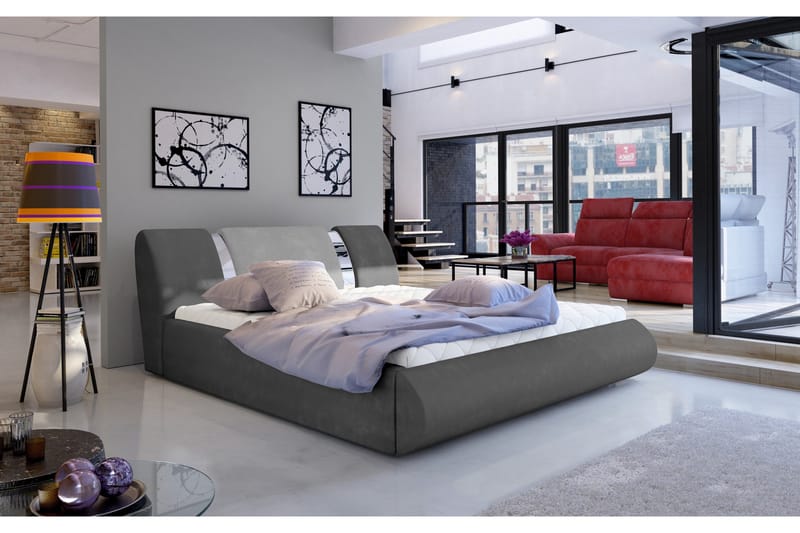 Sängynrunko Limoz 180x200 cm, Harmaa