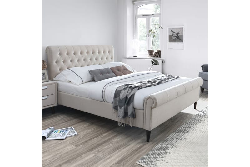 Sängynrunko Lucia Beige - Huonekalut - Sänky - Sänkykehikot & sängynrungot