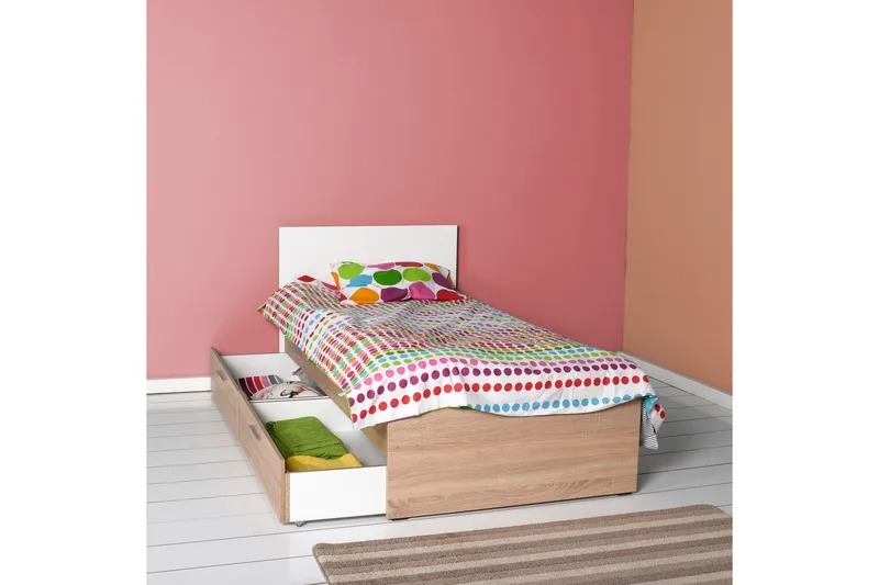 Sängynrunko - Luonnonväri/Valkoinen - Huonekalut - Sänky - Sänkykehikot & sängynrungot