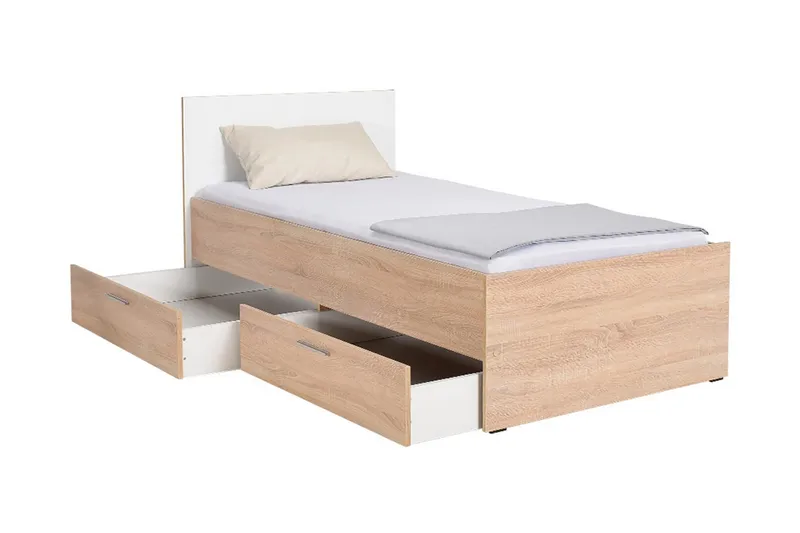 Sängynrunko - Luonnonväri/Valkoinen - Huonekalut - Sänky - Sänkykehikot & sängynrungot