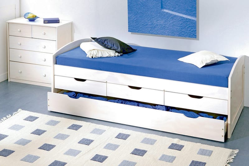 Sängynrunko Marina 90x190 Valkoinen - Huonekalut - Sänky - Sänkykehikot & sängynrungot