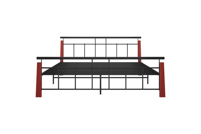 Sängynrunko metalli ja täysi tammi 180x200 cm - Huonekalut - Sänky - Sänkykehikot & sängynrungot