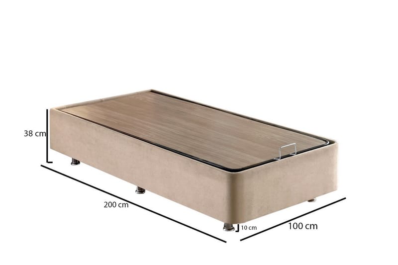 Sängynrunko Misopa 100x200 cm - Vaaleanruskea - Huonekalut - Sänky - Sänkykehikot & sängynrungot