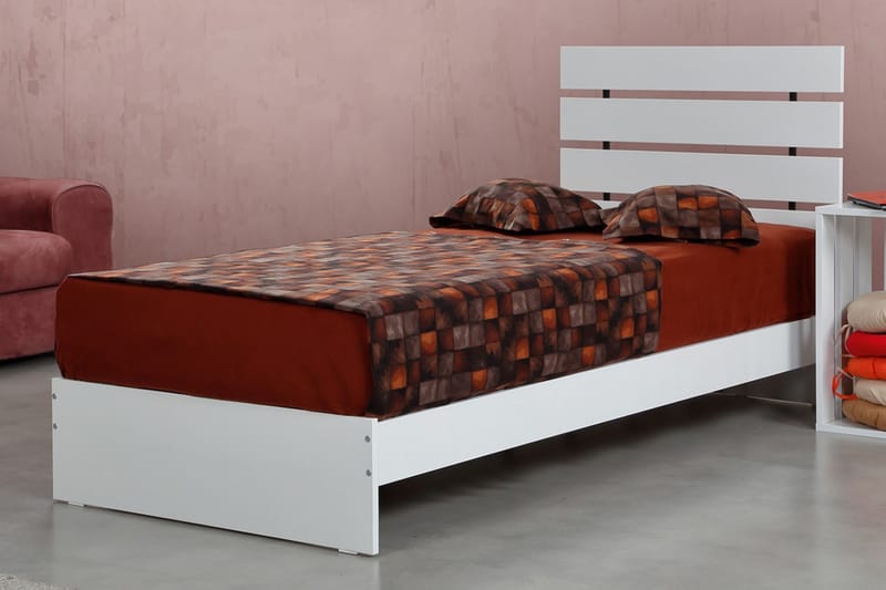 Sängynrunko Montek 90x200 cm - Valkoinen - Huonekalut - Sänky - Sänkykehikot & sängynrungot