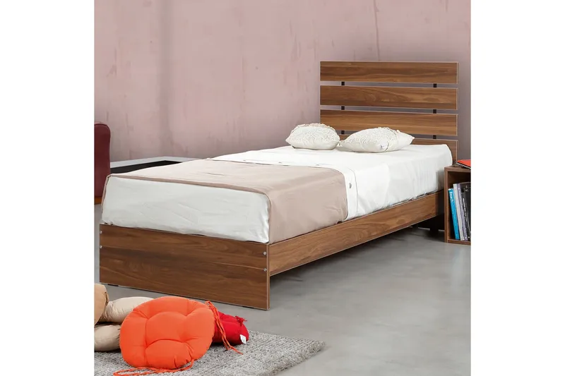 Sängynrunko Montek 90x200 cm - Pähkinä - Huonekalut - Sänky - Sänkykehikot & sängynrungot