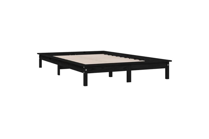 Sängynrunko musta 120x200 cm täysi mänty - Musta - Huonekalut - Sänky - Sänkykehikot & sängynrungot