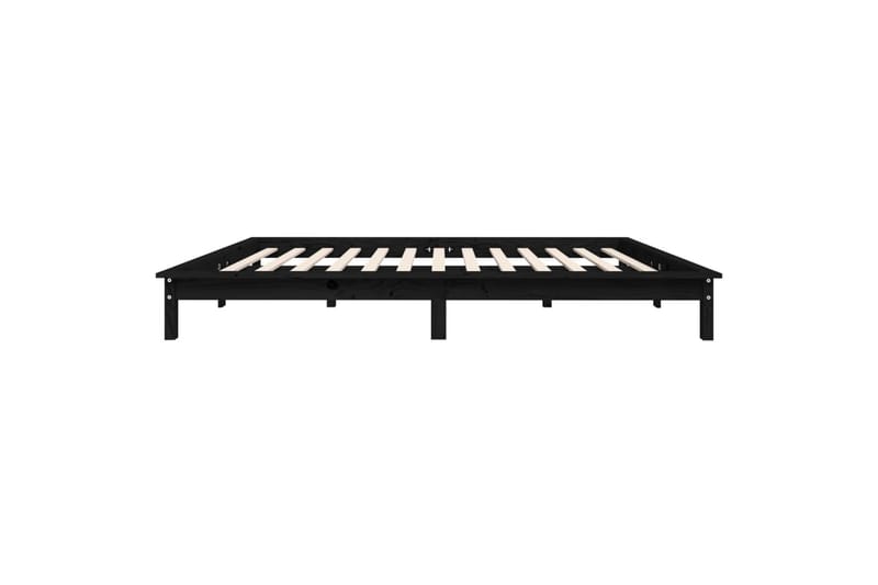 Sängynrunko musta 120x200 cm täysi mänty - Musta - Huonekalut - Sänky - Sänkykehikot & sängynrungot