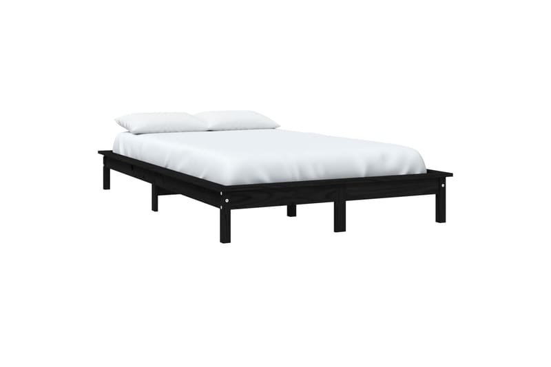 Sängynrunko musta 140x190 cm täysi mänty - Musta - Huonekalut - Sänky - Sänkykehikot & sängynrungot