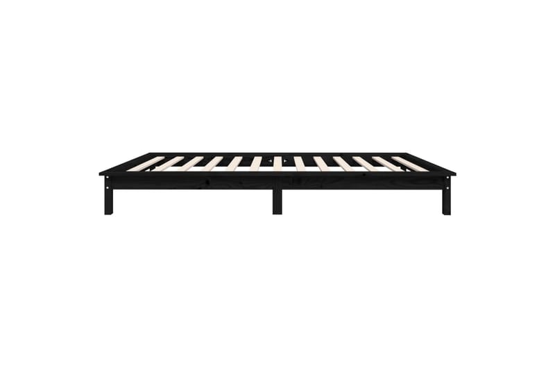 Sängynrunko musta 75x190 cm täysi mänty 2FT6 Small Single - Musta - Huonekalut - Sänky - Sänkykehikot & sängynrungot