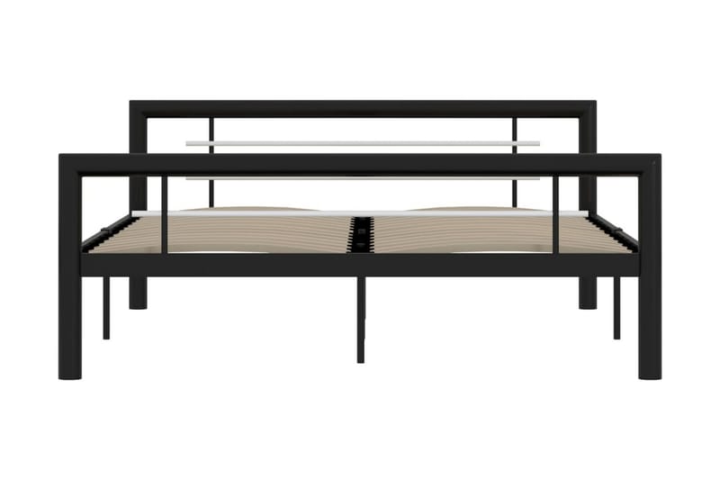 Sängynrunko musta ja valkoinen metalli 120x200 cm - Musta - Huonekalut - Sänky - Sänkykehikot & sängynrungot