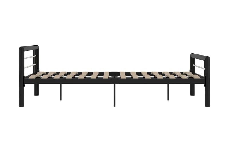 Sängynrunko musta ja valkoinen metalli 120x200 cm - Musta - Huonekalut - Sänky - Sänkykehikot & sängynrungot