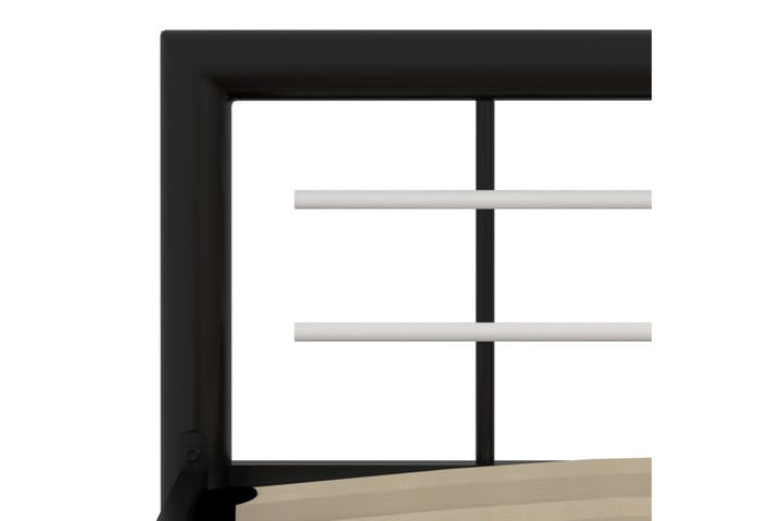 Sängynrunko musta ja valkoinen metalli 120x200 cm - Musta - Sänkykehikot & sängynrungot