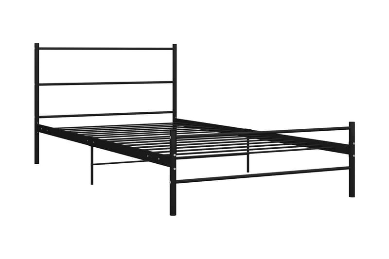 Sängynrunko musta metalli 100x200 cm - Musta - Huonekalut - Sänky - Sänkykehikot & sängynrungot