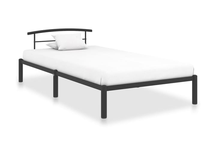 Sängynrunko musta metalli 100x200 cm - Musta - Sänkykehikot & sängynrungot