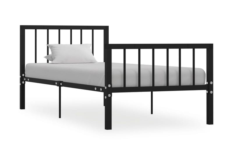 Sängynrunko musta metalli 100x200 cm - Huonekalut - Sänky - S�änkykehikot & sängynrungot