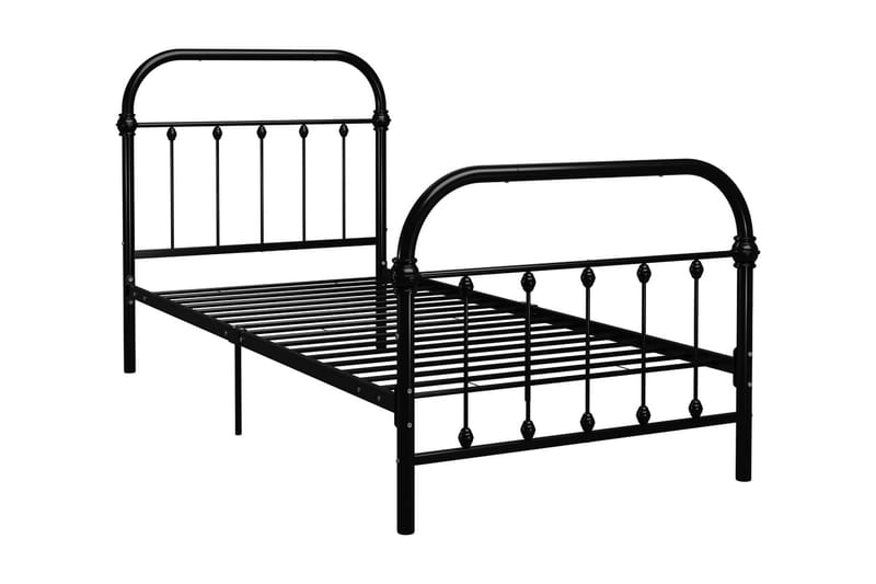 Sängynrunko musta metalli 100x200 cm - Huonekalut - Sänky - Sänkykehikot & sängynrungot