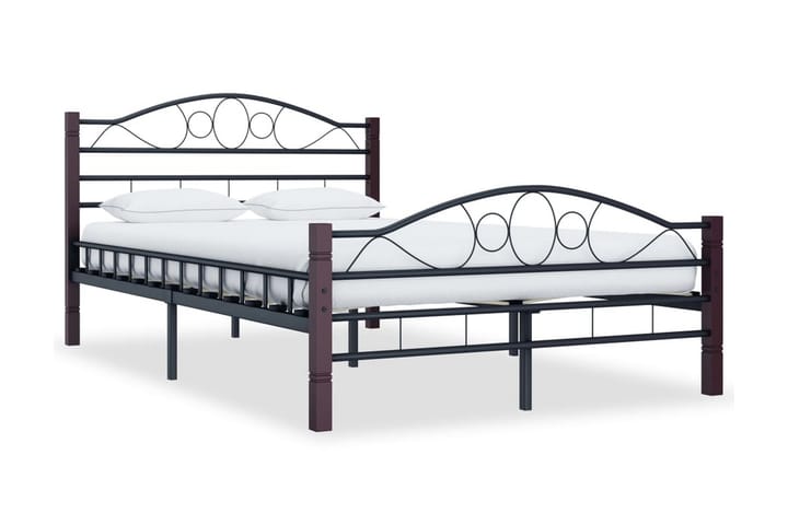 Sängynrunko musta metalli 120x200 cm - Musta - Sänkykehikot & sängynrungot