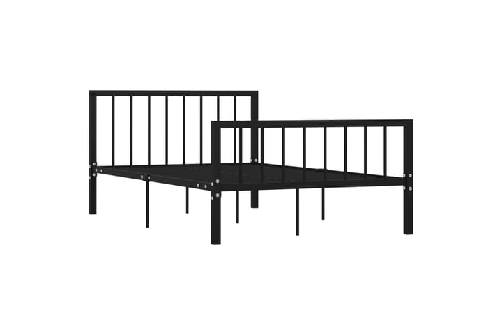 Sängynrunko musta metalli 120x200 cm - Sänkykehikot & sängynrungot