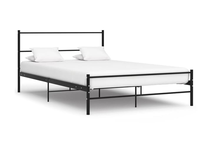 Sängynrunko musta metalli 140x200 cm - Musta - Sänkykehikot & sängynrungot