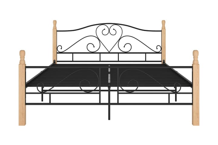 Sängynrunko musta metalli 140x200 cm - Sänkykehikot & sängynrungot