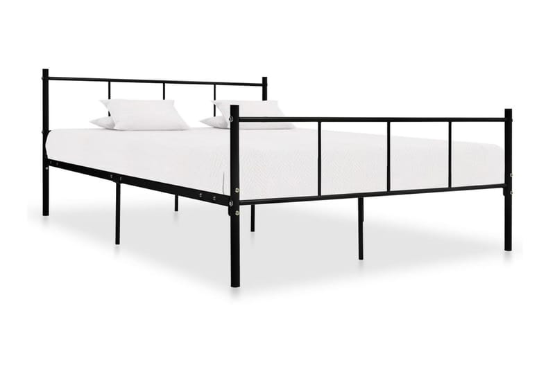 Sängynrunko musta metalli 160x200 cm - Musta - Huonekalut - Sänky - Sänkykehikot & sängynrungot