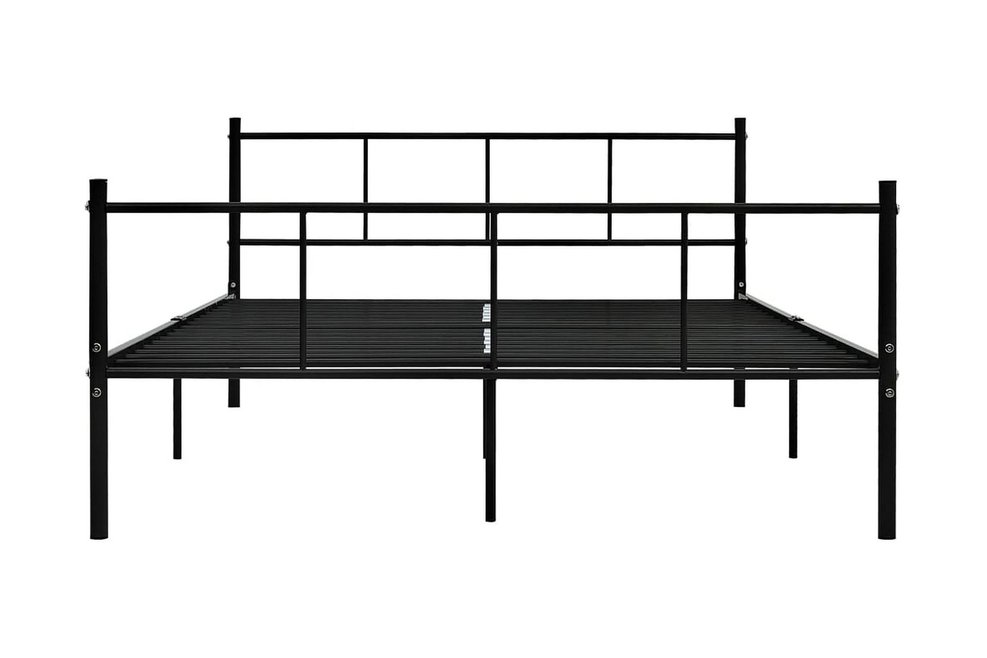 Sängynrunko musta metalli 160x200 cm - Musta - Huonekalut - Sänky - Sänkykehikot & sängynrungot