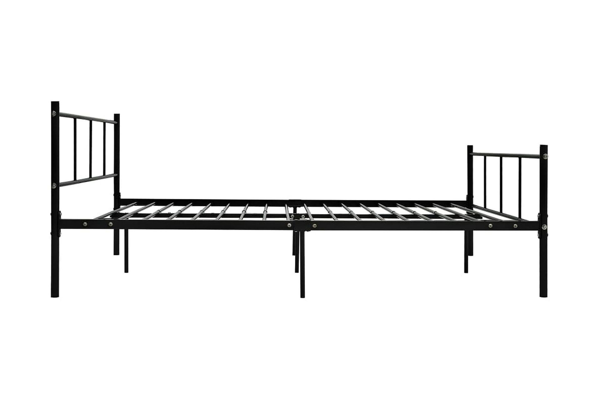 Sängynrunko musta metalli 160x200 cm - Musta - Huonekalut - Sänky - Sänkykehikot & sängynrungot