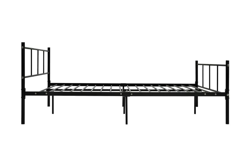 Sängynrunko musta metalli 160x200 cm - Musta - Huonekalut - Sänky - Sänkykehikot & sängynrungot