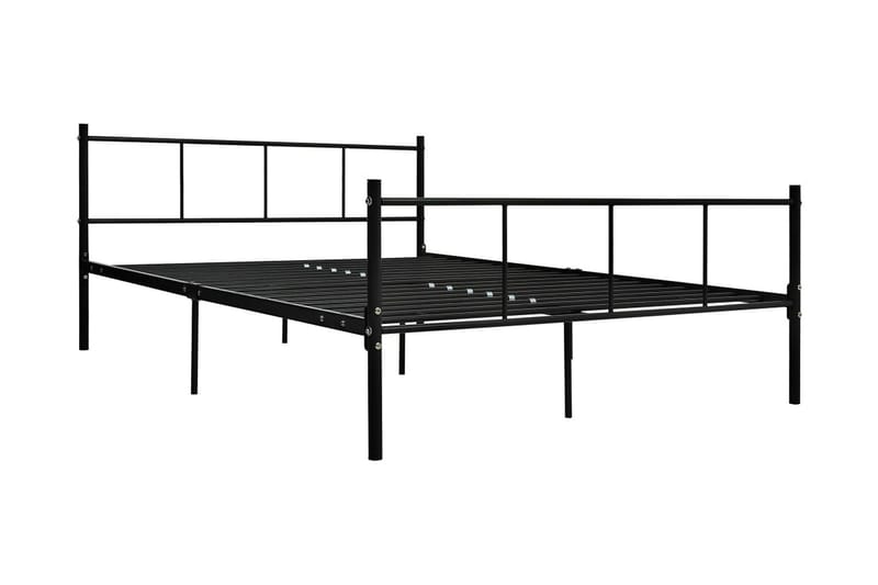 Sängynrunko musta metalli 160x200 cm - Musta - Huonekalut - Sänky - Sänkykehikot & sängynrungot