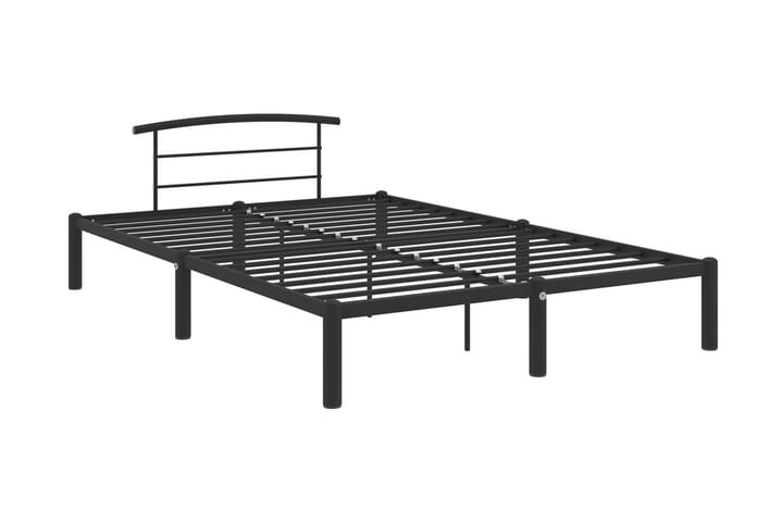 Sängynrunko musta metalli 160x200 cm - Musta - Sänkykehikot & sängynrungot