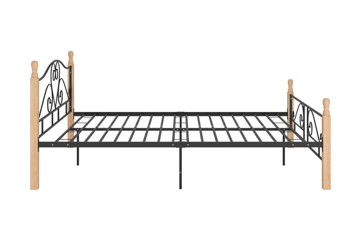 Sängynrunko musta metalli 160x200 cm - Musta - Sänkykehikot & sängynrungot