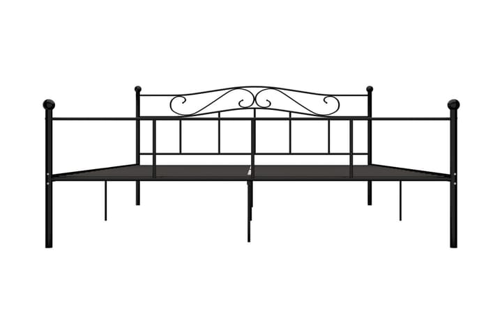 Sängynrunko musta metalli 180x200 cm - Sänkykehikot & sängynrungot