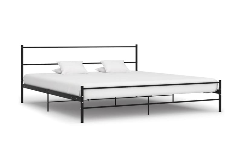 Sängynrunko musta metalli 200x200 cm - Musta - Huonekalut - Sänky - Sänkykehikot & sängynrungot