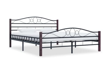 Sängynrunko musta metalli 200x200 cm - Musta - Huonekalut - Sänky - Sänkykehikot & sängynrungot