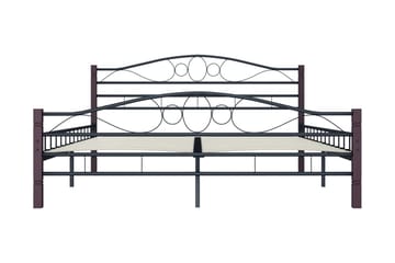 Sängynrunko musta metalli 200x200 cm - Musta - Huonekalut - Sänky - Sänkykehikot & sängynrungot
