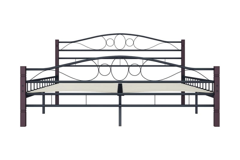 Sängynrunko musta metalli 200x200 cm - Musta - Huonekalut - Sänky - Sänkykehikot & sängynrungot