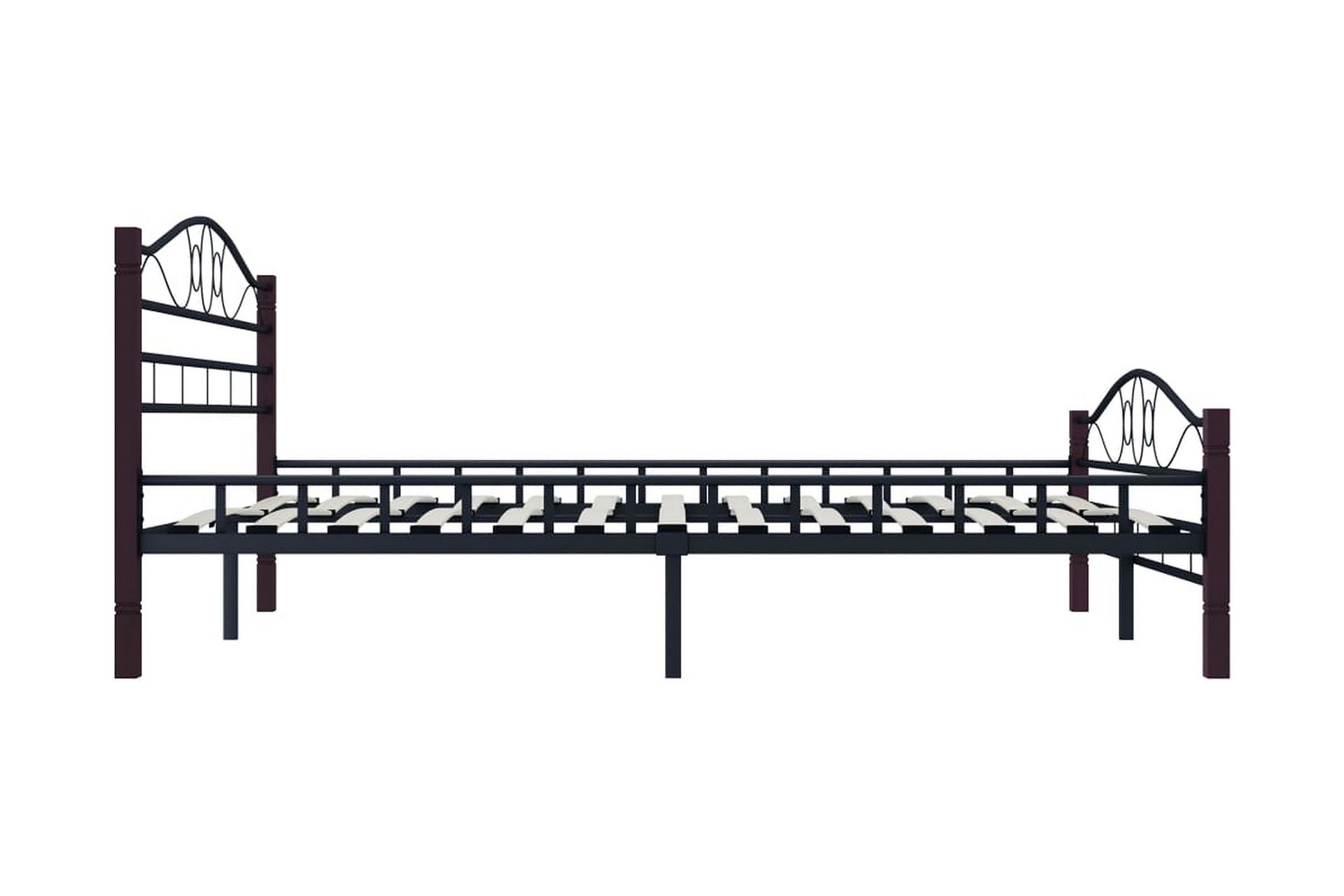 Sängynrunko musta metalli 200x200 cm - Musta - Huonekalut - Sänky - Sänkykehikot & sängynrungot