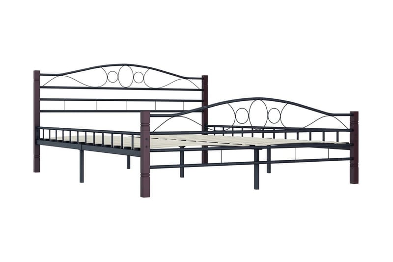 Sängynrunko musta metalli 200x200 cm - Musta - Huonekalut - Sänky - Sänkykehikot & sängynrungot
