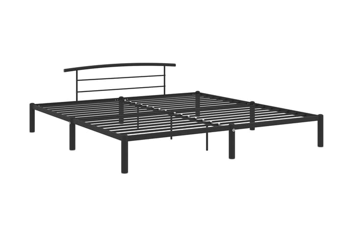 Sängynrunko musta metalli 200x200 cm - Musta - Sänkykehikot & sängynrungot