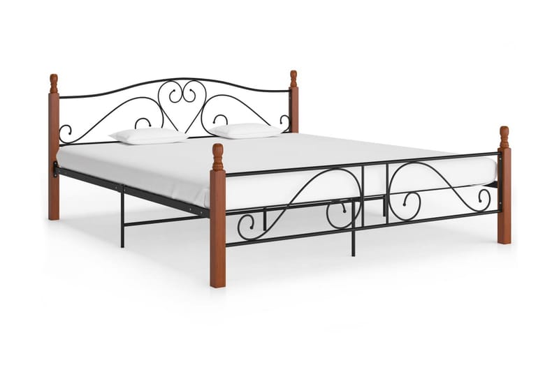 Sängynrunko musta metalli 200x200 cm - Musta - Huonekalut - Sänky - Sänkykehikot & sängynrungot