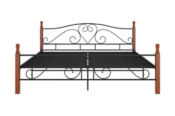 Sängynrunko musta metalli 200x200 cm - Musta - Huonekalut - Sänky - Sänkykehikot & sängynrungot