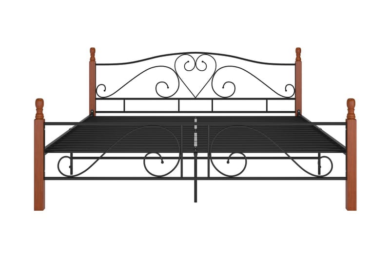 Sängynrunko musta metalli 200x200 cm - Musta - Huonekalut - Sänky - Sänkykehikot & sängynrungot