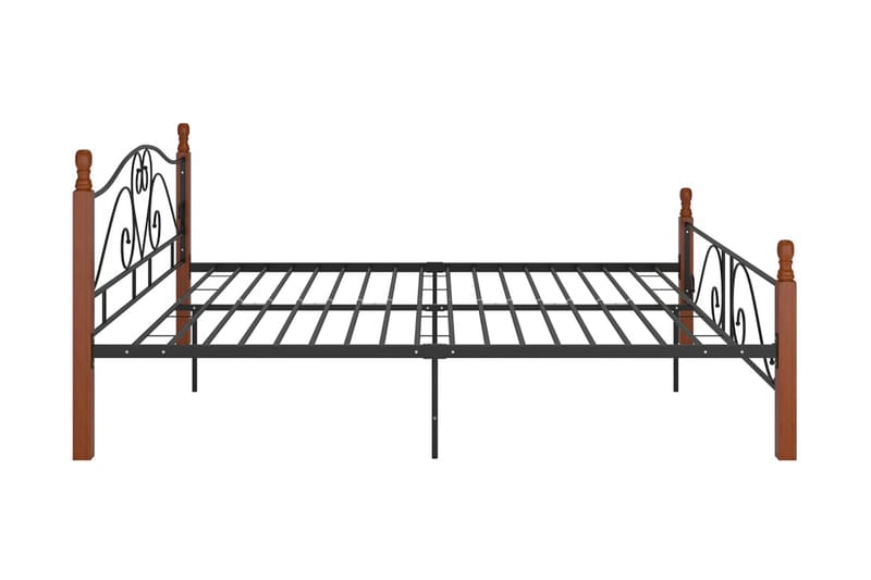 Sängynrunko musta metalli 200x200 cm - Musta - Sänkykehikot & sängynrungot