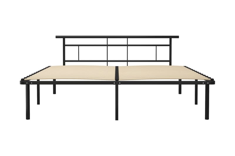 Sängynrunko musta metalli 200x200 cm - Huonekalut - Sänky - Sänkykehikot & sängynrungot