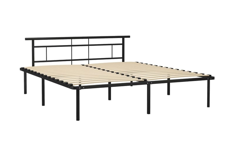 Sängynrunko musta metalli 200x200 cm - Huonekalut - Sänky - Sänkykehikot & sängynrungot