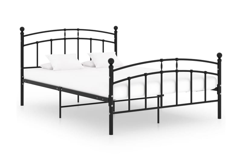 Sängynrunko musta metalli 200x200 cm - Huonekalut - Sänky - Sänkykehikot & sängynrungot
