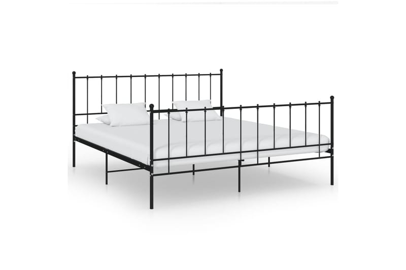 Sängynrunko musta metalli 200x200 cm - Huonekalut - Sänky - Sänkykehikot & sängynrungot